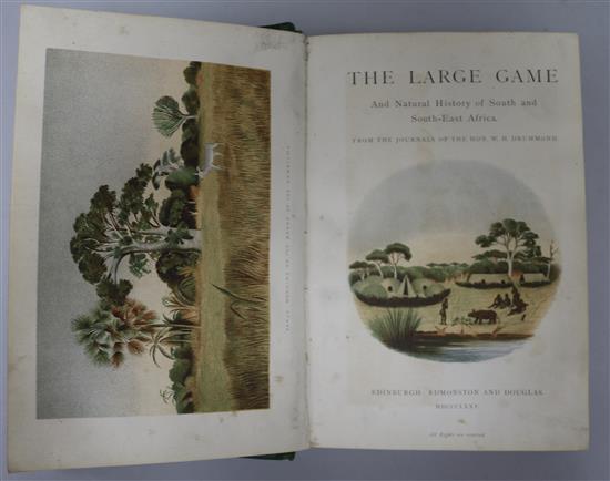 Drummond, W.H. - The Large Game and Natural History of South and South East Africa, green morocco,